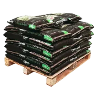 Palettes de granules de bois